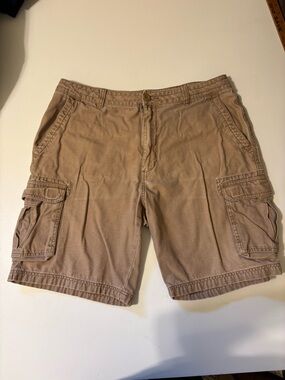 Magellan Outdoors Brown Cargo Shorts with Side Pockets